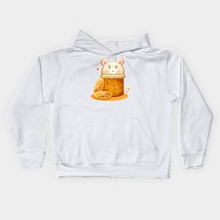 Bear Orange Cake Kids Hoodie